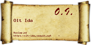 Olt Ida névjegykártya